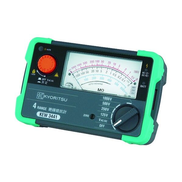 アナログ絶縁抵抗計(4レンジ)