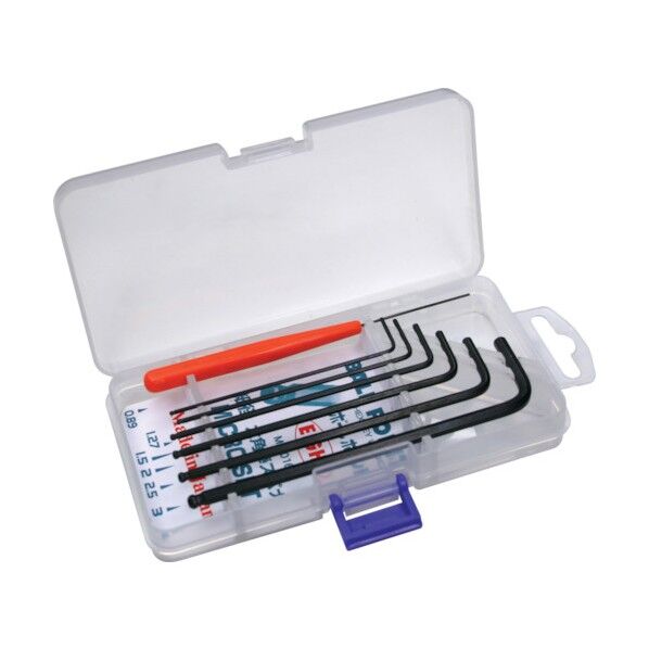 六角棒スパナボールポイントセミロング細径7本セット0.89~4mm