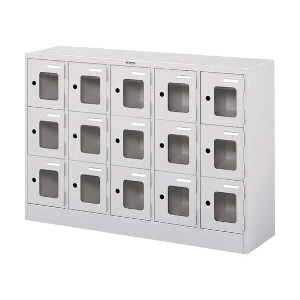 シューズボックス15人用窓付 HDK-1253AK1-WE 1点