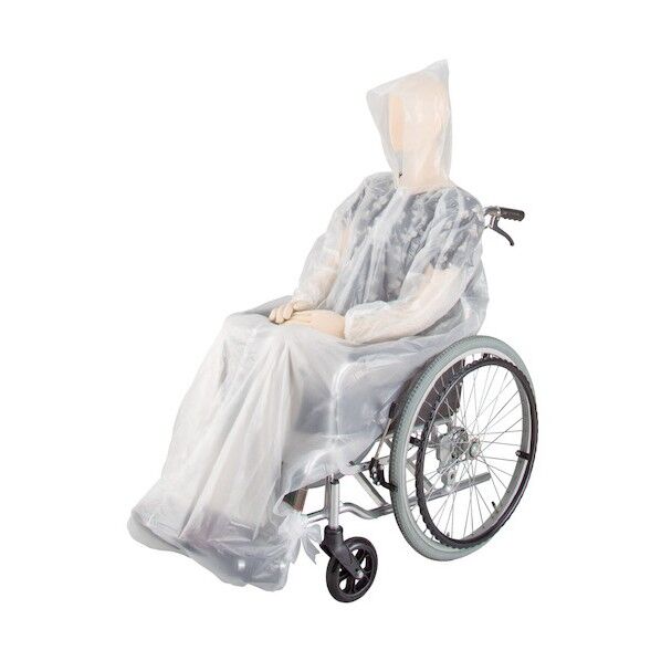 車いす用レインコート使い切り クリア KR0900TB 5枚