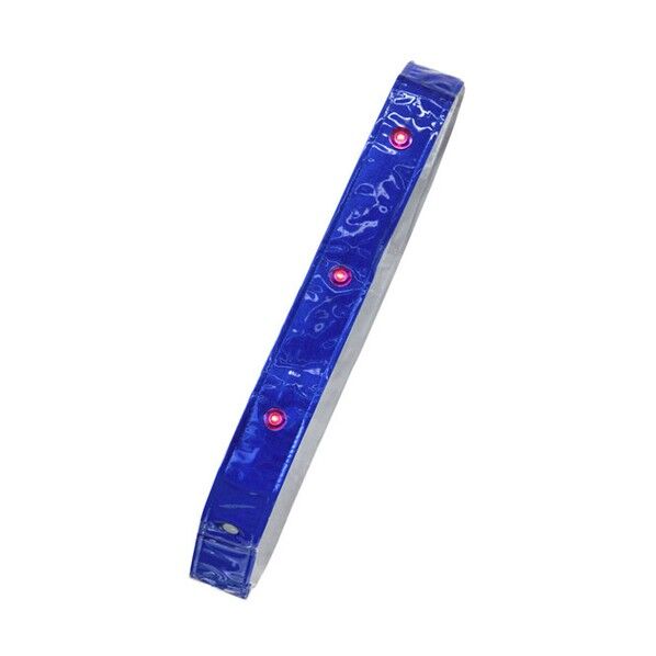 LED付反射タスキ『たすけ帯』 ブルー 幅5cm×長さ1m40cm 3301504 1個