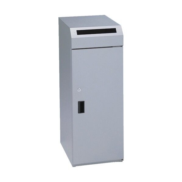 機密書類回収ボックス〈大〉 シルバーメタリック 300×400×800mm KIM-S-3 1