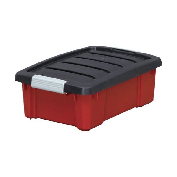 バックルボックス ダークグレー/レッド