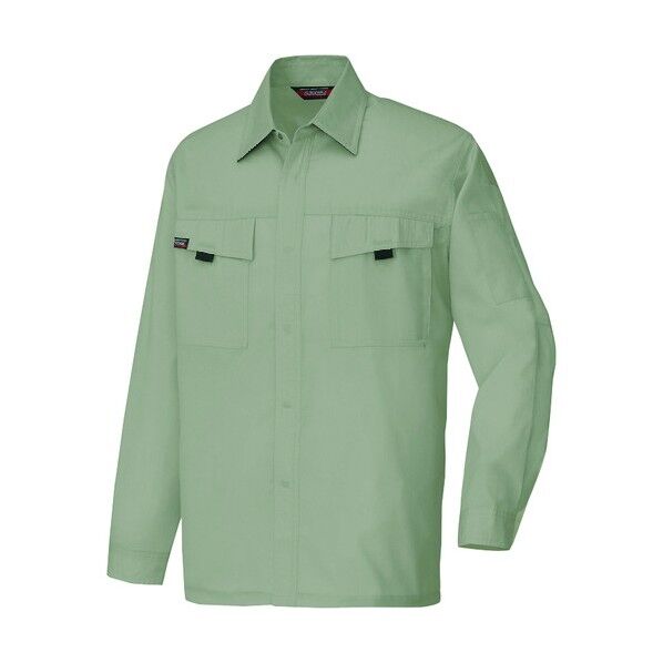 長袖シャツ（男女兼用）（薄地） 005アースグリーン 4L 5575 1