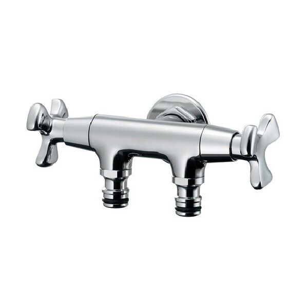 カクダイ ガーデン用双口水栓 呼13 704-127-13 1個...