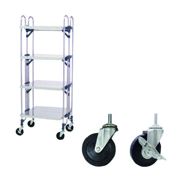 ステンレス 折りたたみ式ワゴン 導電仕様 FEA-4FFD 1点