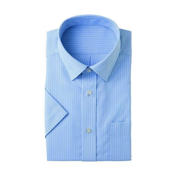 半袖カッターシャツ 007サックス 4L 43070 1点