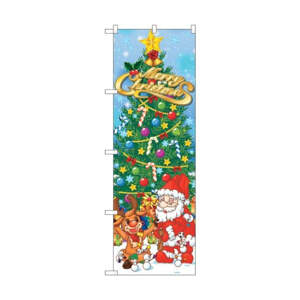 のぼり旗 MerryChristmasトナカイサン No.GNB-2825 W600×H1800 6300013760 1点