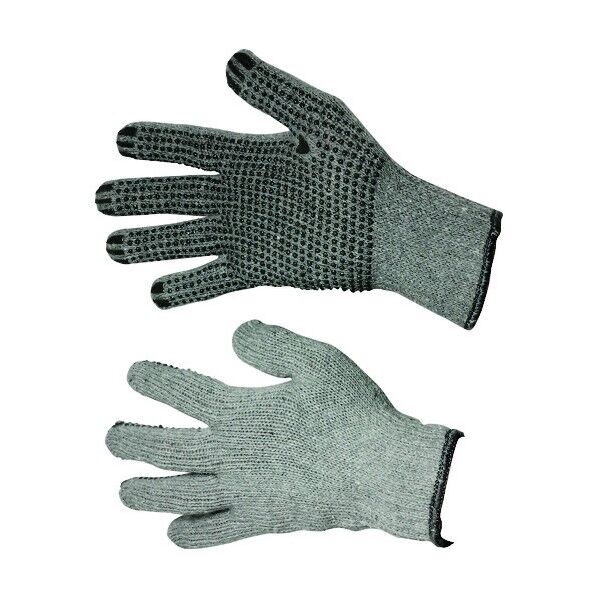 助っ人手袋 すべり止め付 グレー