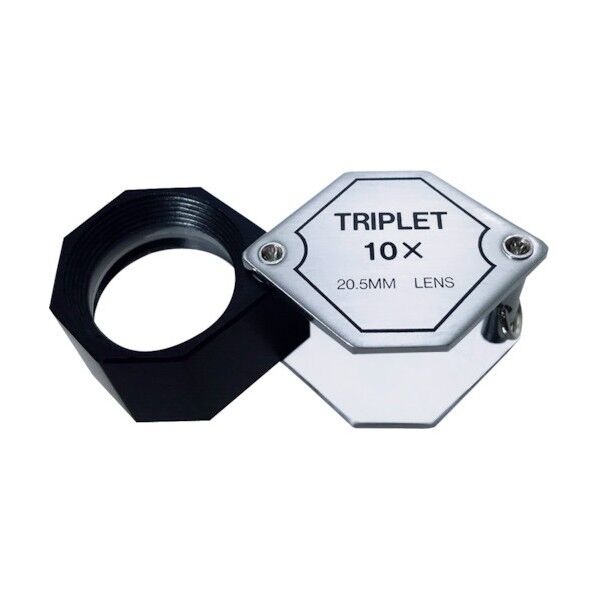 宝石用六角ルーペ クローム ブラック 10× 1050-CB 1点