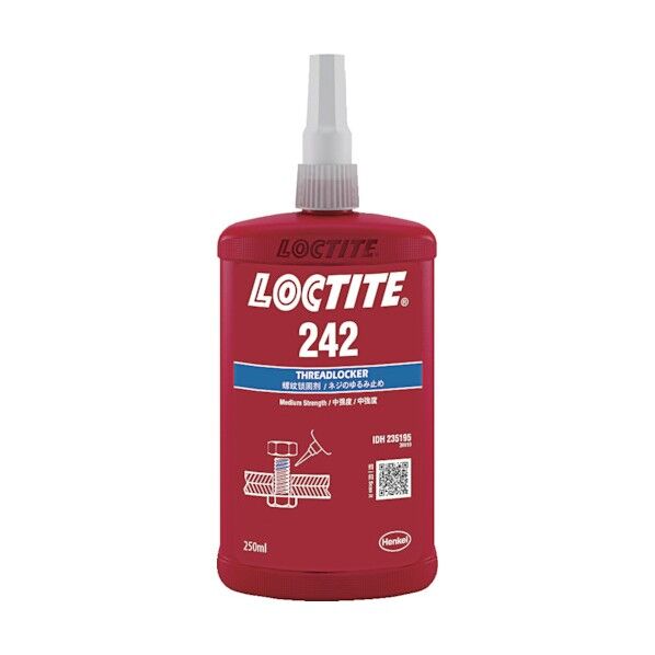 ロックタイト ネジロック剤 242 250ml 89 x 45 x 219 mm 242-250 1点