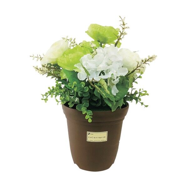 造花鉢 ラナンキュラス(グリーン色) 935-45 1点