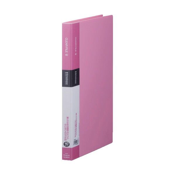 キングジム シンプリ-ズクリア-ファイル40Pピンク 136SPWPINK 1個