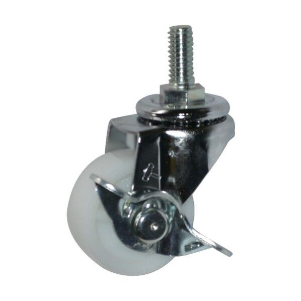 ねじ込み式キャスター 旋回式 ナイロン車輪 W3/8 ストッパー付