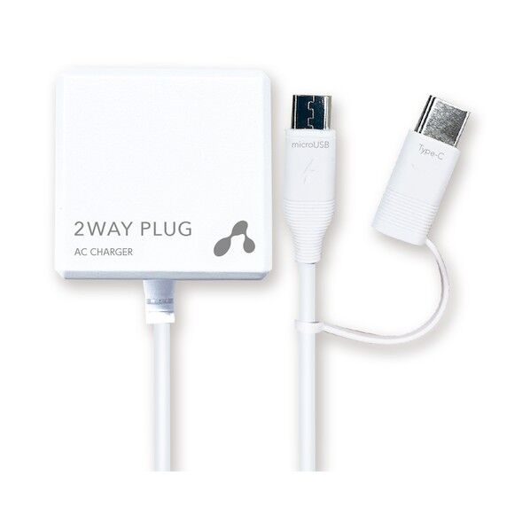 TYPE-Cµ 2.4Aタイプ AC充電器 WH AKJ-MCT24 WH 1点