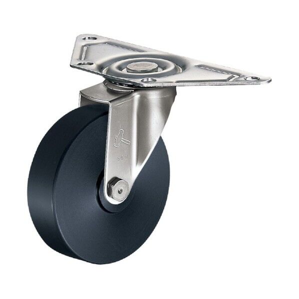 オールステンレスコーナーＥ型自在ＭＣナイロン車１００ｍｍ 220E-MC100H0428 1