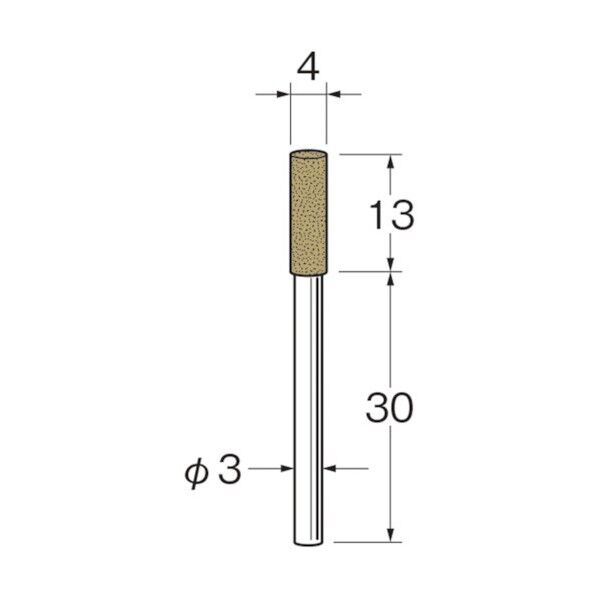 軸付ラビン砥石(一般用)R4313粒度(#):180 R4313 10本