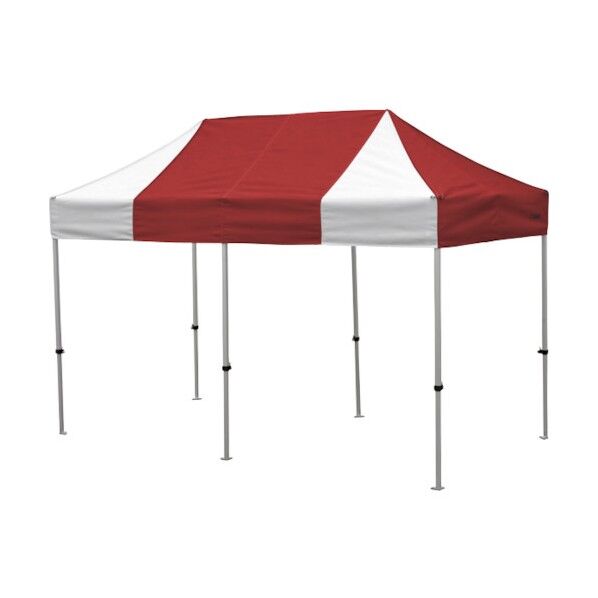 かんたんてんと 1.8m×3.6mスチール&アルミ複合フレーム 赤白 KA/2W-RW 1点