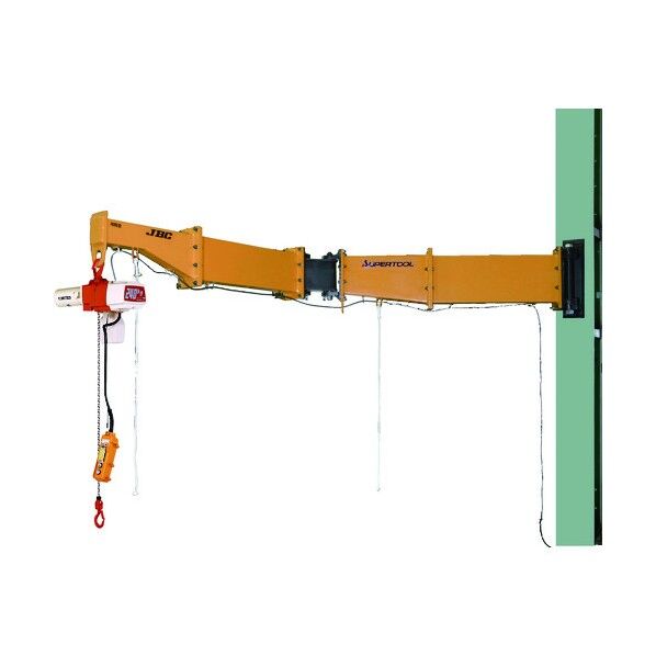 二速選択電動チェーンブロック付ジブクレーン 溶接型・柱取付式 0.25t アーム3m JBCC2530H 1点