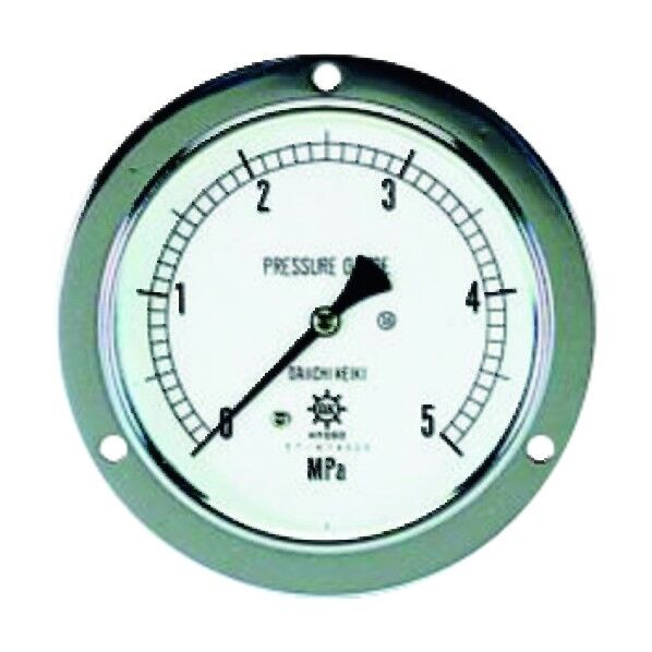 圧力計(1/4''フレア、後ろ出し、60φ、つば付) TA149F-135 1