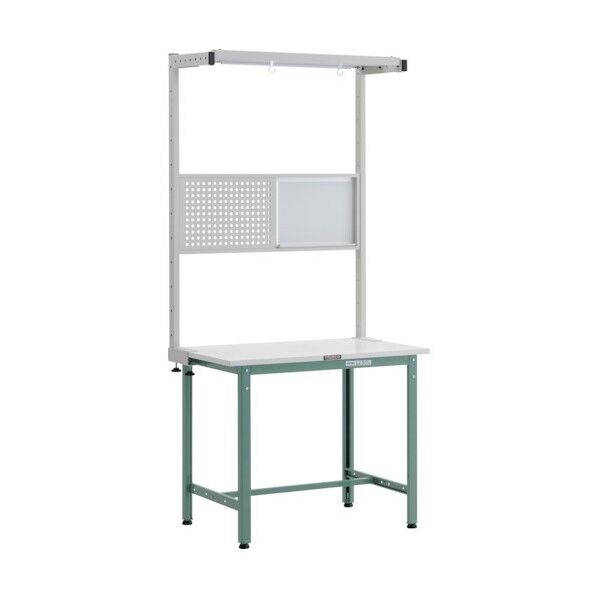 AE型作業台 ツールハンガーフルセット付 GN色 W900×D750 AE-0975THFS 1点