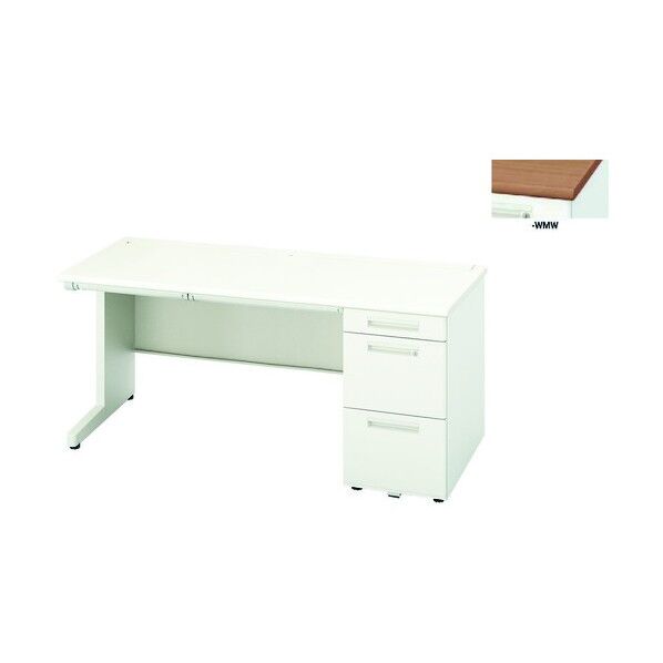 片袖デスク (ロングストローク引出し) XEHH167H-WMW 1点