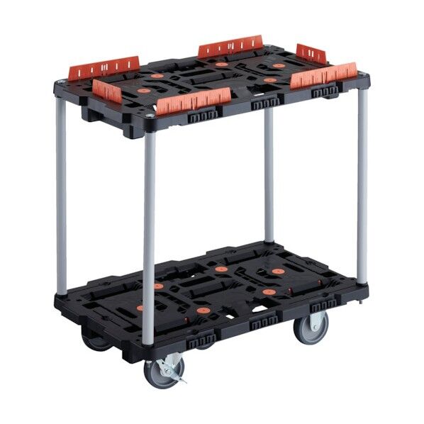 ビートル (2段式・ハンドルなし・収納式柵付) キャスターストッパー付