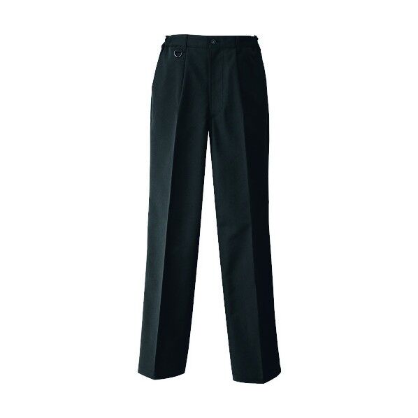 メンズシャーリングパンツ(1タック) 910ブラック(ハーフ仕様 Dカン付) S HS2600 1