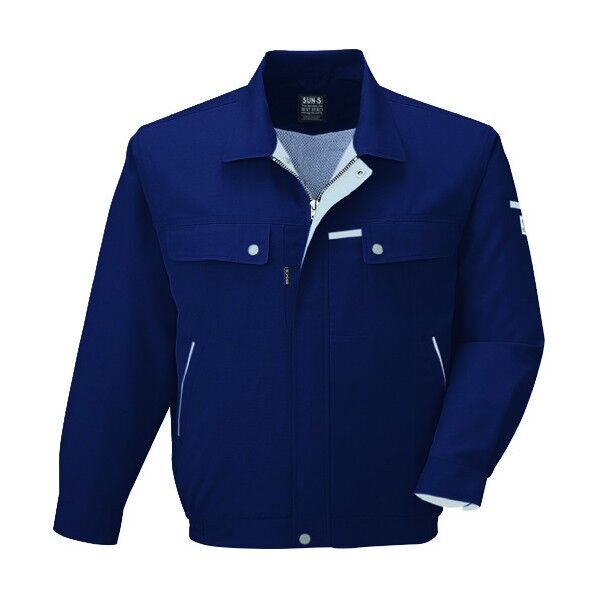 夏 長袖ブルゾン ディープネイビー色 XLサイズ WA10451-23-XL 1点