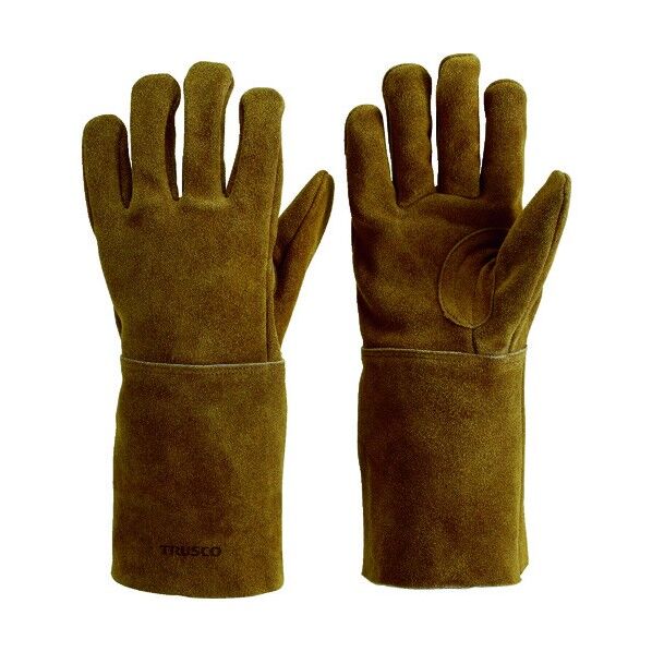 オイル加工革5本指溶接手袋 裏綿付