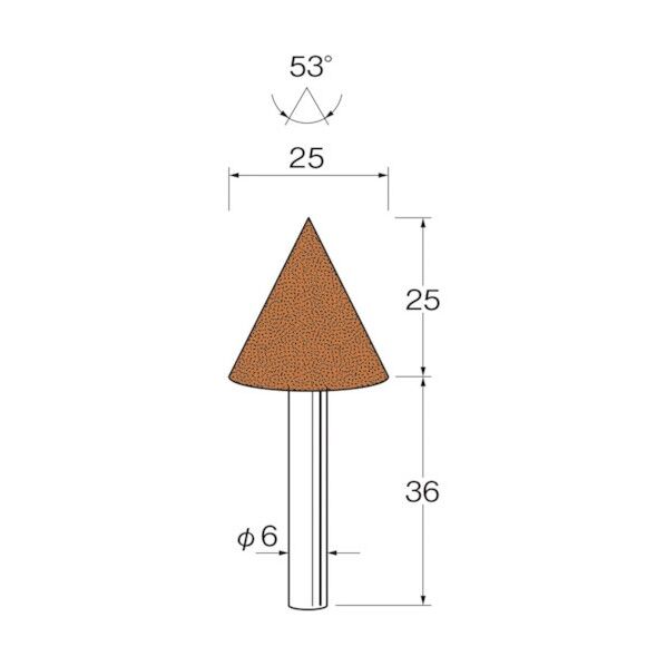 リューター 精密加工用軸付砥石 G6432 5本