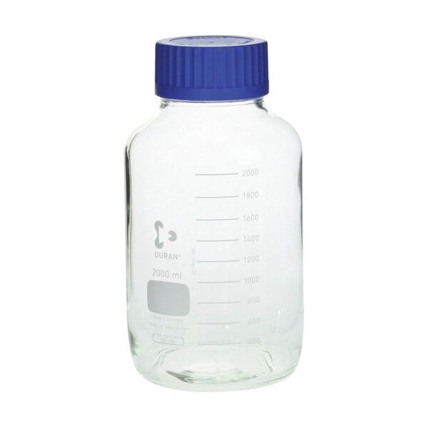 ねじ口びん 広口 セーフティコート 青キャップ付