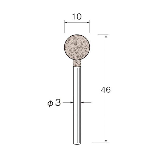 軸付ラビン砥石(一般用)R4560粒度(#):120 R4560 10本