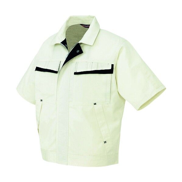 半袖ブルゾン（配色）（男女兼用） 001アイボリー×ディープネイビー SS 5571 1