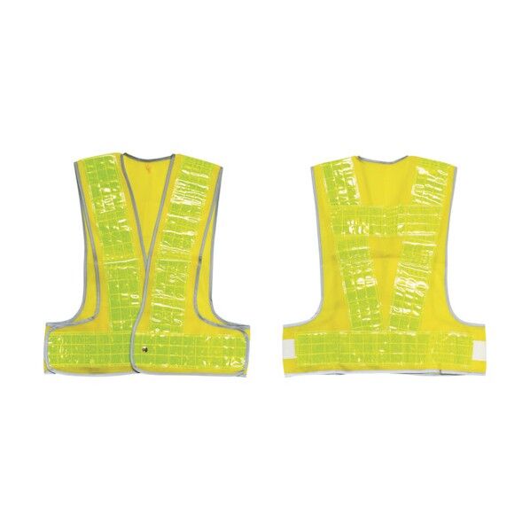 メッシュ安全ベスト(90mm幅反射タイプ) 黄/黄反射 フリーサイズ 238013 1個