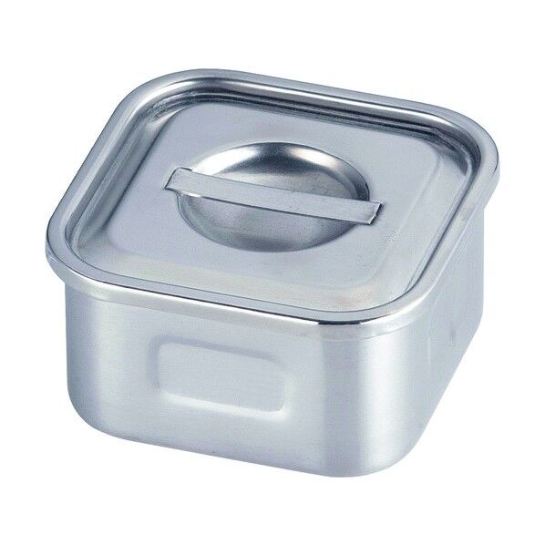 YUKIWA 18-8浅型角キッチンポット 12cm AKT33012 1個