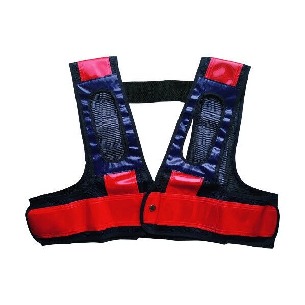 フルハーネス用安全ベスト「装着できるんです」(紺/赤) 5941104 1点