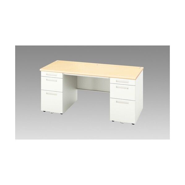 両袖デスク ロングレール仕様 XEHH167KK-WS 1点