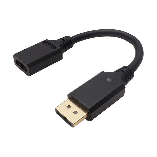 ホーリック DisplayPort→HDMI変換アダプタ DisplayPortオス-HDMIメス 10cm DPHAF-693BB 1点