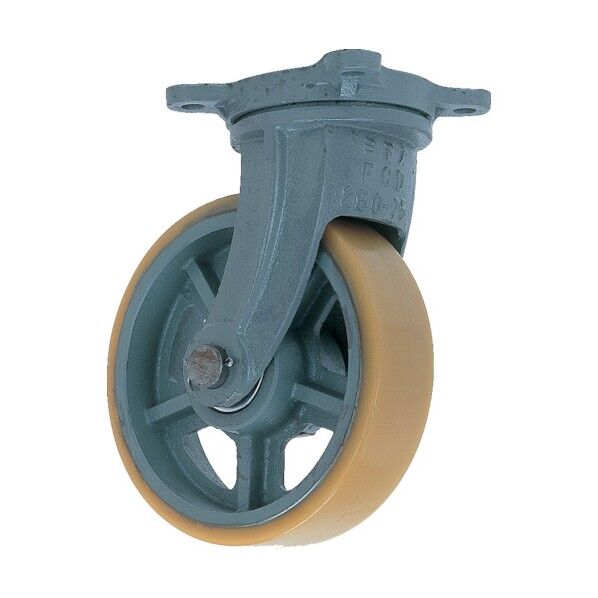 プレート式鋳物キャスター(ウレタン車) 自在