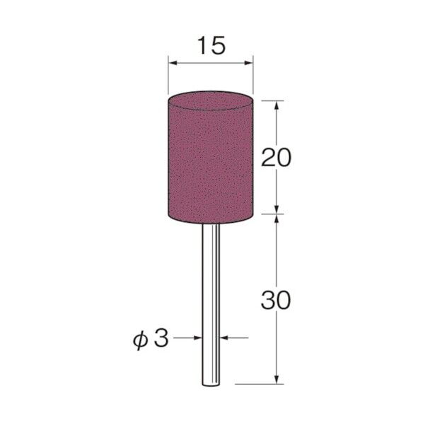 リューター 軸付セラミックゴム砥石(金属研磨用) 157 x 110 x 16 mm R2161 10本
