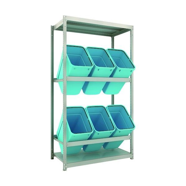 ゴミ箱ラック M1.5型 H2100XW1160XD595 2段 RBK-70 6個付