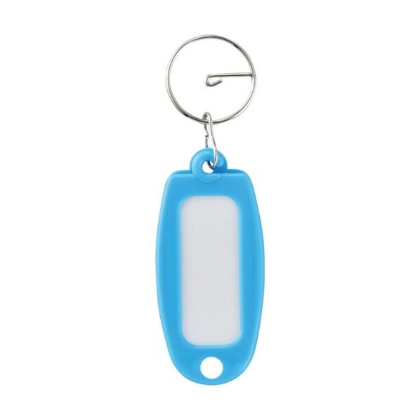キーホルダー名札(ハードケースタイプ)NF‐SB スカイブルー 60×27mm 301009 1個