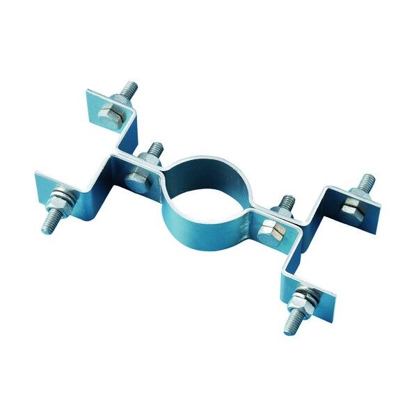 平リブ用取付金具 丸型ポール/両面表示用 金具605U‐W アルミ製 137804 1個