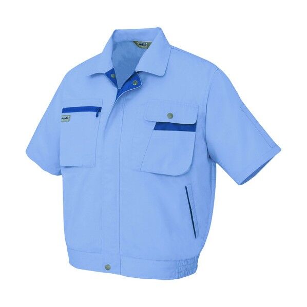 半袖ブルゾン(男女兼用) 076ミストバイオレット×ネイビー L 5321 1