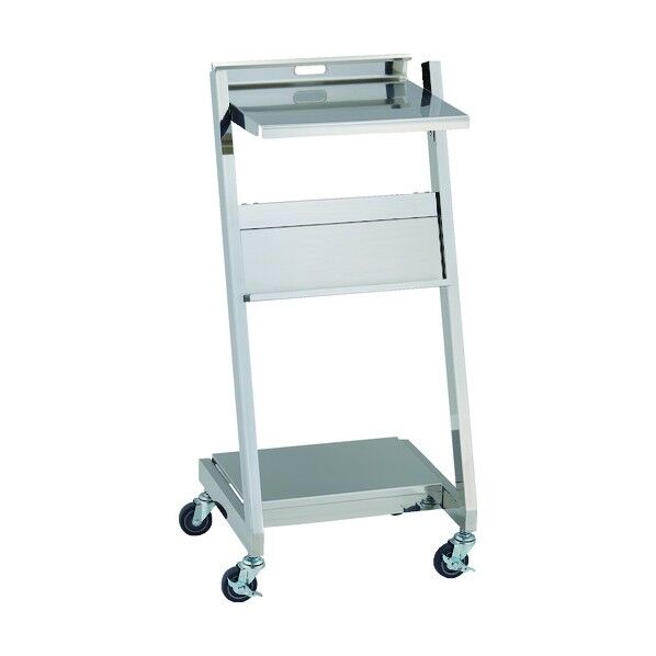 SUS304ハイワークテーブル エラストマー車輪 鉄金具 天板寸法400X400 H1052