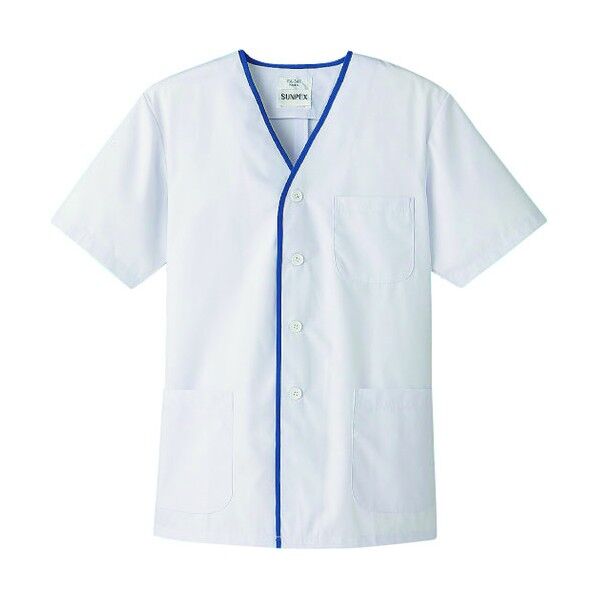 男性用デザイン白衣 半袖 FA-347 3L
