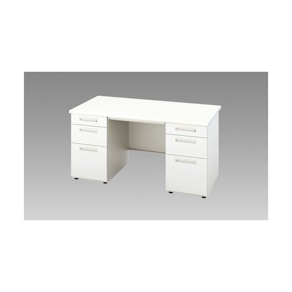 両袖デスク XED147BB-WH 1点