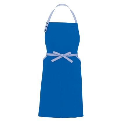 胸当てエプロン（コードレーン配色） 006ブルー F 8651 1