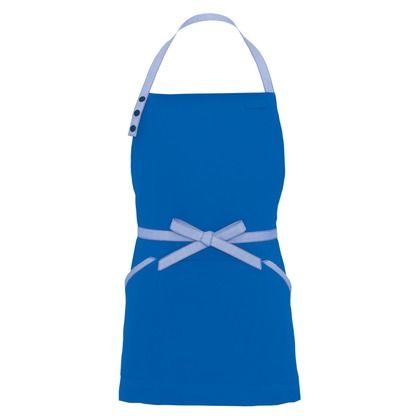 胸当てミニエプロン（コードレーン配色） 006ブルー F 8652 1